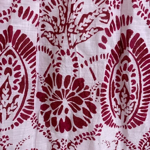 NWT Anthropologie Red and White Mini Dress Babydoll Mini Flutter White Red - Picture 5 of 8